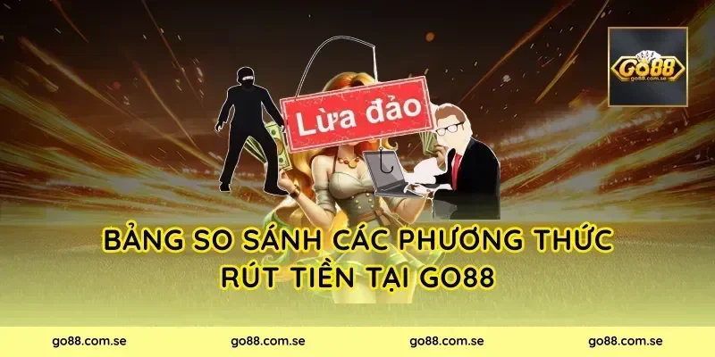 Bảng So Sánh Các Phương Thức Rút Tiền Tại Go88